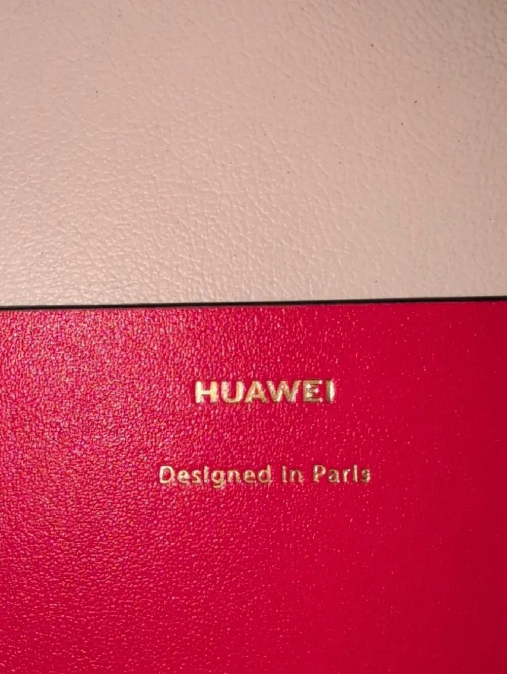 Huawei Red Black White Geometric Tablet Sleeve with Gold Logo